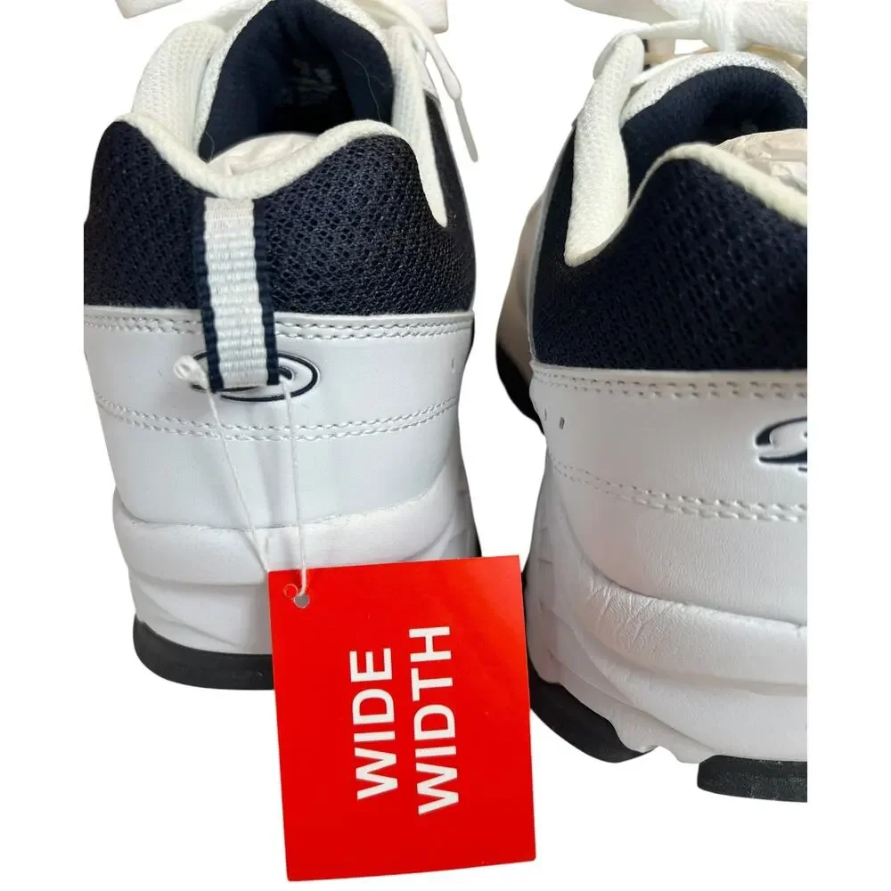 NWT Dr. Scholl’s Stamina Men’s White Navy Chunky Sneakers Gel Cushion Size 12W